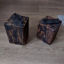 Rustic wooden door stoppers - wooden,