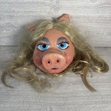 Vintage Miss Piggy Halloween Mask Henson 1977 Genuine Muppets