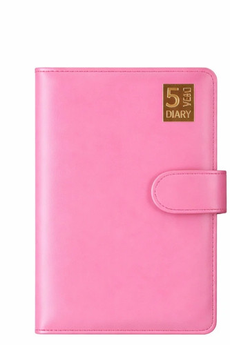 Pink five year diary - five,