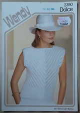 Original Wendy Dolce Ladies Top 32"-42" Knitting Pattern 2390