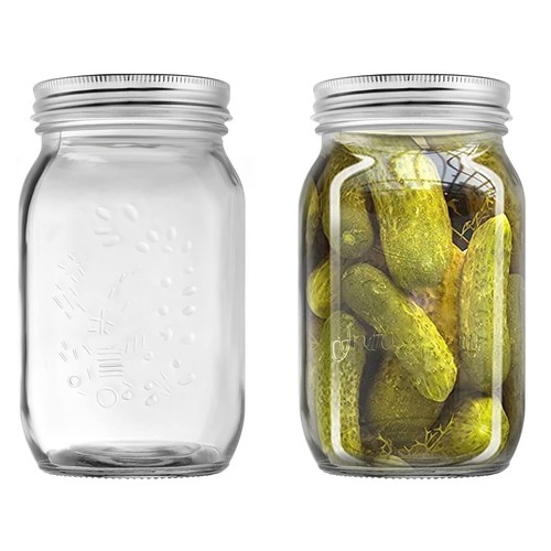 Mason jar 1000ml wide - 1000ml, mouth
