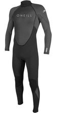 2025 O'Neill Mens Reactor II 3/2mm Back Zip Wetsuit - Black / Graphite