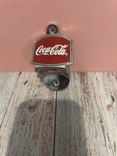 VINTAGE COCA COLA RETRO WALL MOUNT BOTTLE OPENER ( WITH SCREWS & PLUGS)