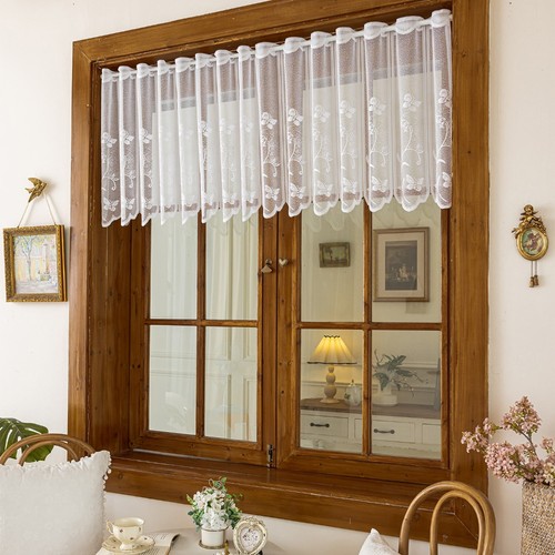 Lace net short curtain cafe - net,