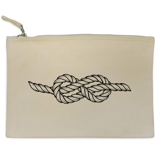 Rope knot canvas clutch - knot',