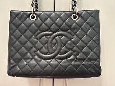 Chanel GST Black Caviar Leather Silver HW Used
