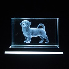 Dog Laser Art Crystal Block