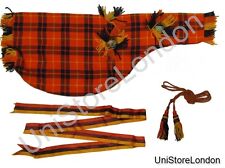 Piper Bag cover, Ribbon & Cord Tartan Orange Blue Red R0047