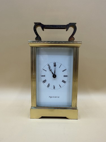 Brass carriage clock mappin - brass,