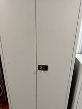 Bisley Regular Door Cupboard Steel 3 Shelves Lockable 914 x 400 x 1,806 mm Grey