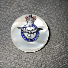 RAF Sweetheart Lapel Badge Queens Crown