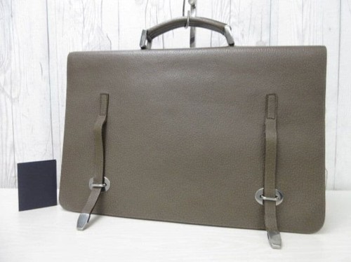Prada brown leather business - brown,