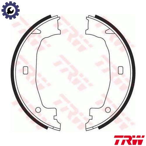 Brake shoe set - parking,