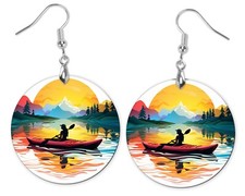 Sunset Kayak Round Printed