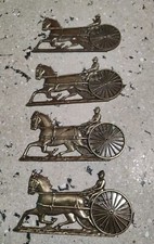 Vintage Brass Horse Drawn Cart