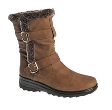 NEW LADIES MID CALF FUR WARM