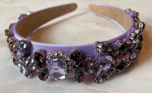 Lilac pearl jewel headband - pearl,