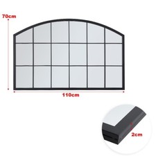 Chic French Retro Window Garden Décor Mirror Wall Mounted Metal In/Outdoor Decor