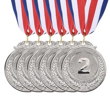 6Pcs 2 Inch Silver Award