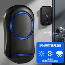 200m Waterproof Wireless Door Bell Home Doorbell Chime Plug-in Receiver 45 Music