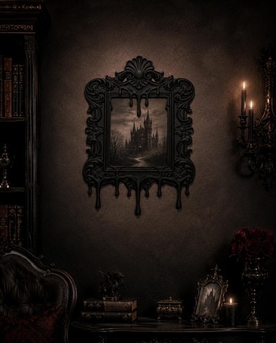 Gothic dripping photo frame - gothic,