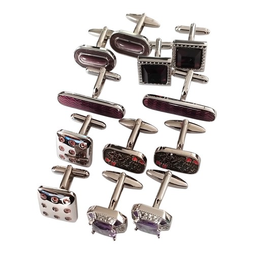 Purple cufflinks joblot - purple,