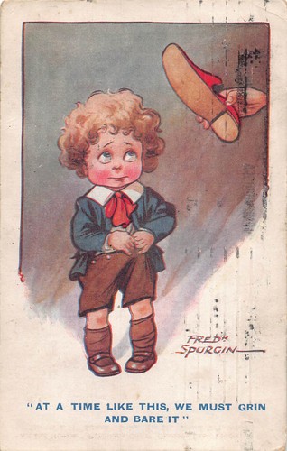 Postcard children grin and - children,