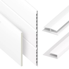 uPVC Roofline Soffit Hollow Cladding Board Sheet Tongue & Groove PVC 9mm Plastic