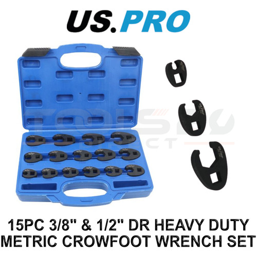 Pro 15pc crow foot spanner - us,