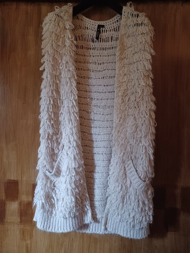 Loop knit long gillet - loop,
