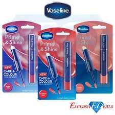 Vaseline Prime & Shine Care & Colour Dual Benefit Lip Balm & Gloss Double Head