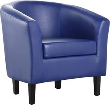 Faux leather tub chair - leather,