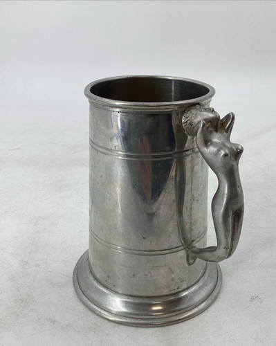 Antique silver pewter tankard - antique,