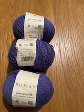 3  X  50g Rowan DK pure Wool SH 055 Lot3579 - Purple machine washable  *Lovely*