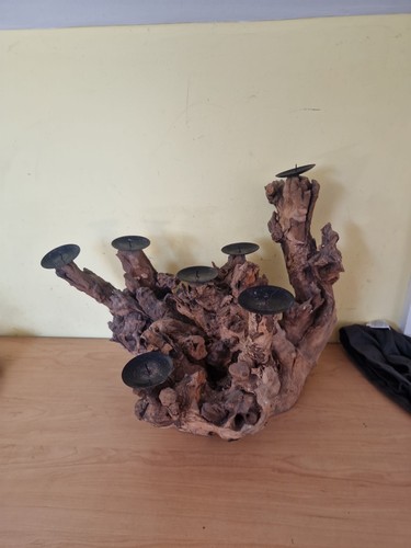 Wooden candle holder 7 - candle,