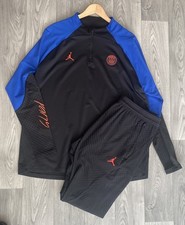 Nike Air 2XL Dri-Fit Jordan PSG Full Tracksuit XXL slim fit Royal Blue Black set