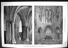 Old Print 1883 Christchurch