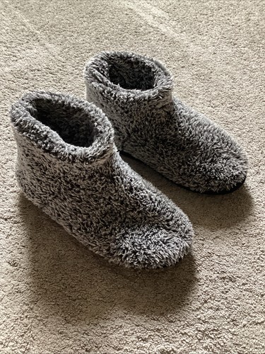 Mens slippers dark grey - dark, fleece