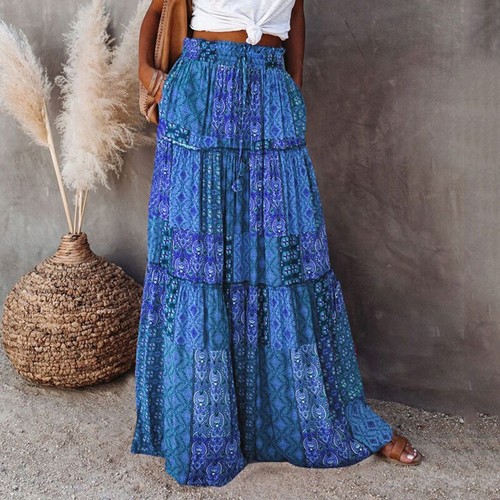 Women bohemian high waist long - bohemian,