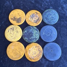 vintage swirled bakelite disks