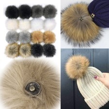 12cm Fluffy Faux Fox Fur Pom Poms Ball Pompom for Knitted Hat Beanie Cap LOT LOT