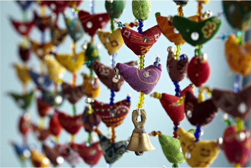 Indian bird bell - bell, parrot