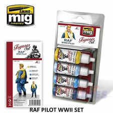 Ammo PILOT UNIFORMS RAF WWII Paint Set By Mig Jimenez Mig7026