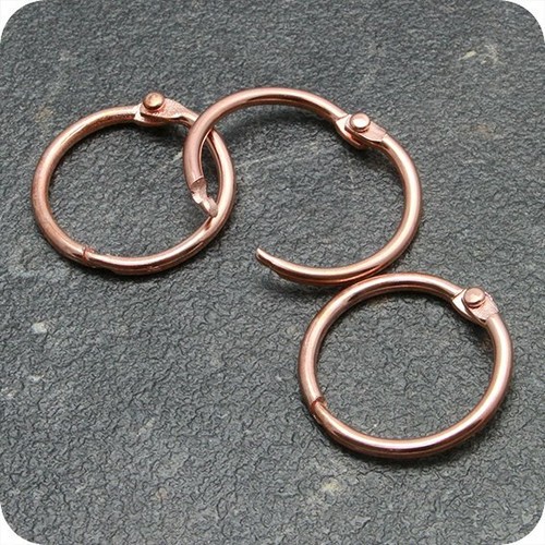 Copper hinged ring - copper,