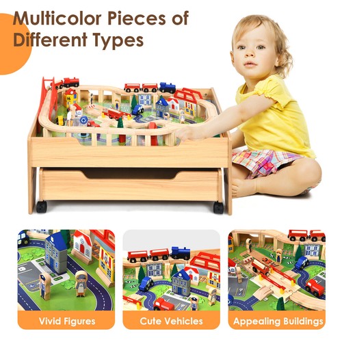 Kids wooden train track - kids,