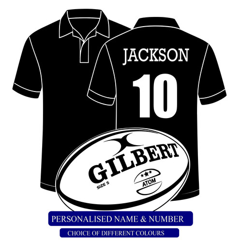 Personalised rugby shirt wall - rugby,