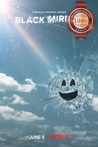 Black mirror blue - blue, smiley
