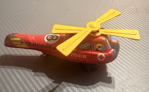 Vintage tinplate helicopter