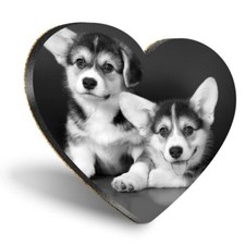 Heart MDF Coasters - BW - Cute