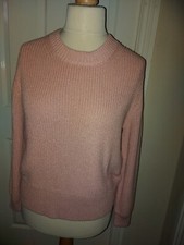 GANT WOMENS PINK SPARKLE/METALLIC THREAD JUMPER UK SIZE L NEW/BNWT